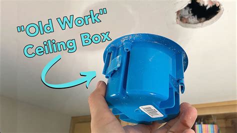 how to remove a plastic ceiling electrical box|ceiling light without junction box.